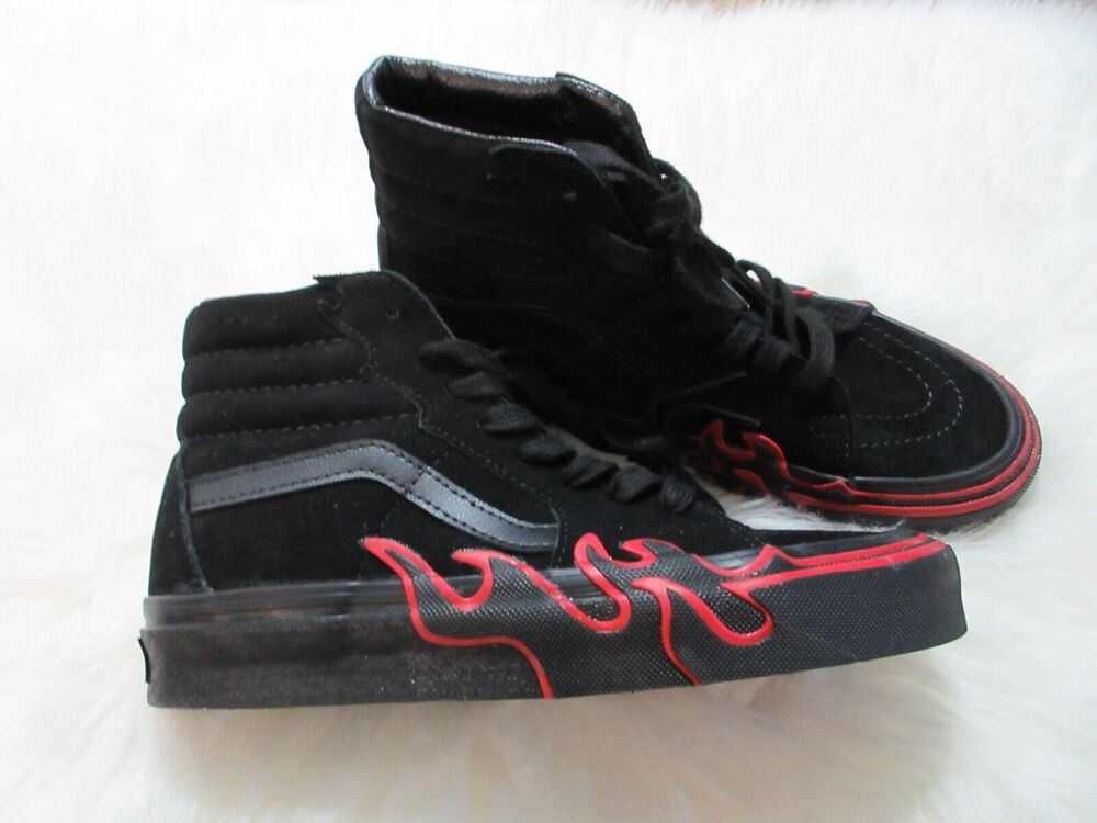 VANS Skate Hi Flames Suede Sneakers Men's 4 Women's 5.5